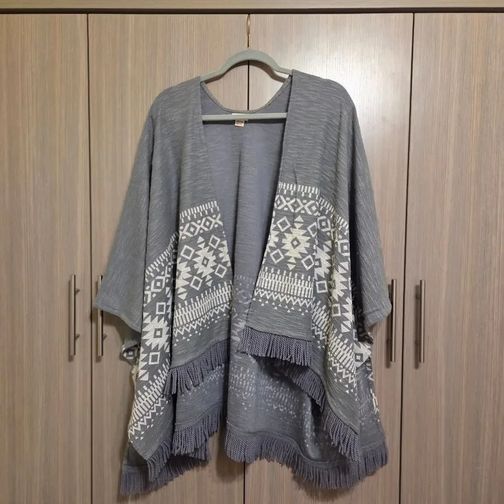 Gray Patterned Women's Sweater